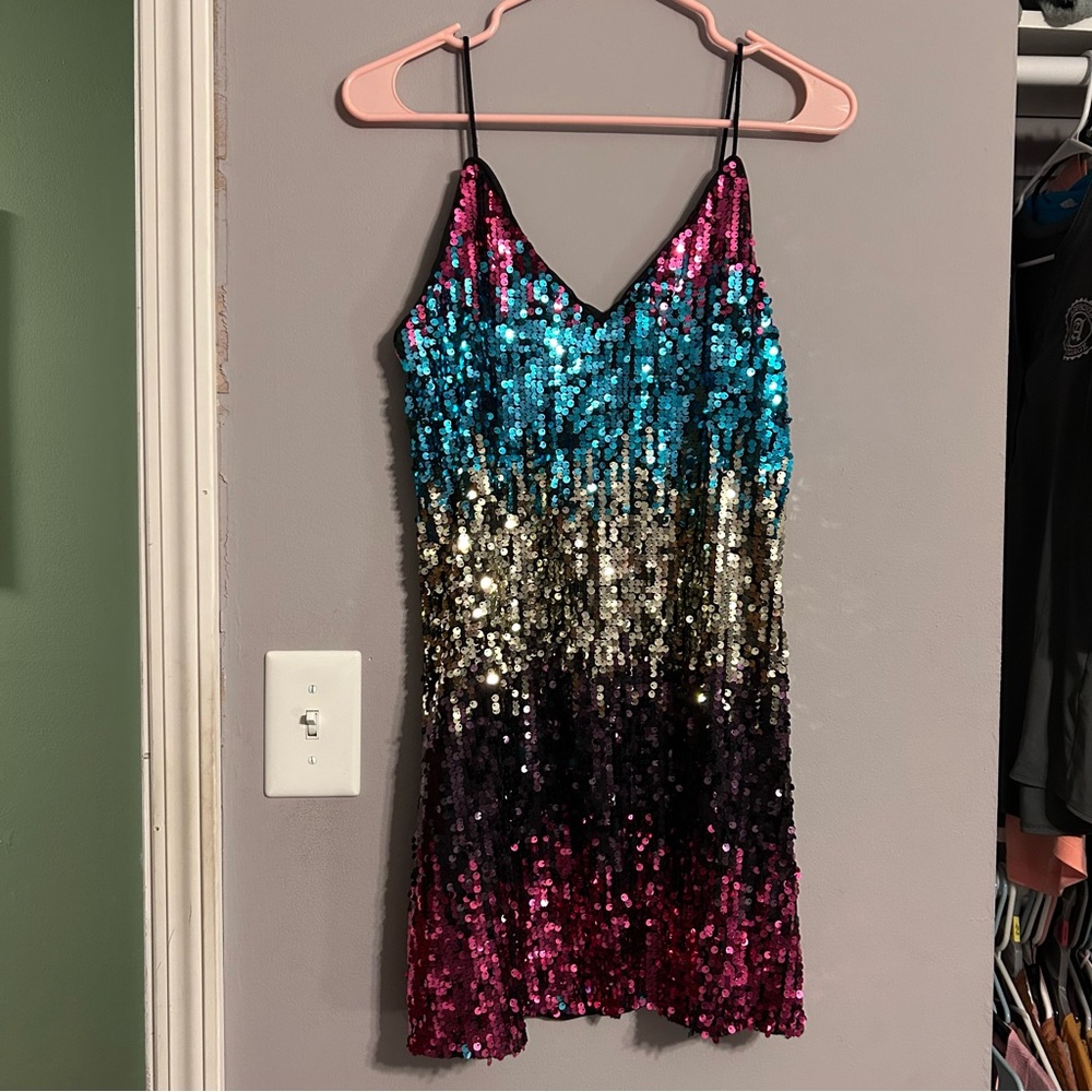 Multicolor Sequin Dress